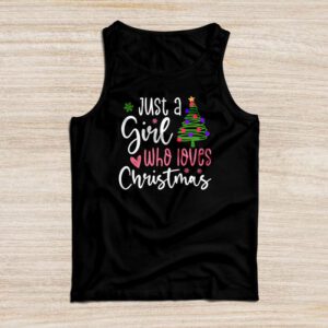 Just a Girl who Loves Christmas a Gift for XMAS Tank Top