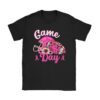 Leopard Game Day Pink American Football Tackle Breast Cancer T-Shirt