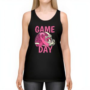 Leopard Game Day Pink American Football Tackle Breast Cancer Tank Top 2 2