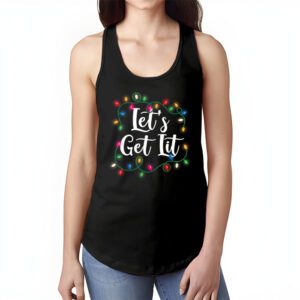 Lets Get Lit Drinking Santa Hat Christmas Lights Funny Tank Top 1 3