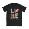 Love Our Veterans Heart USA Flag Camouflage Army Boots Proud T-Shirt