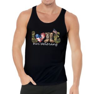 Love Our Veterans Heart USA Flag Camouflage Army Boots Proud Tank Top 3 1