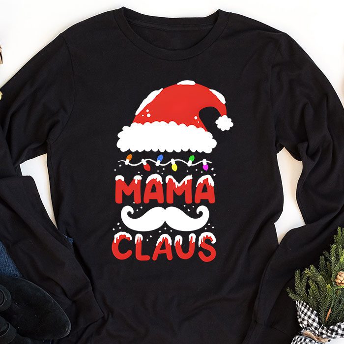 MAMA-Claus-Shirt-Christmas-Lights-Pajama-Family-Matching-Longsleeve-Tee-1 MAMA Claus Shirt Christmas Lights Pajama Family Matching Longsleeve Tee 1