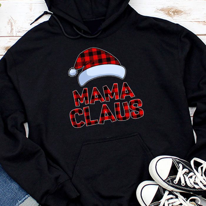 Mama Claus Shirt Christmas Lights Pajama Family Matching Hoodie