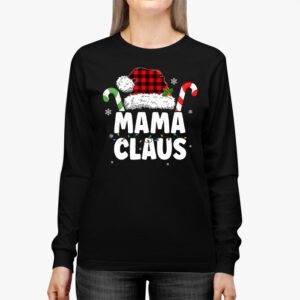 Mama Claus Shirt Christmas Lights Pajama Family Matching Longsleeve Tee 2 1