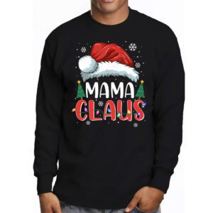 Mama Claus Shirt Christmas Lights Pajama Family Matching Longsleeve Tee 3 3
