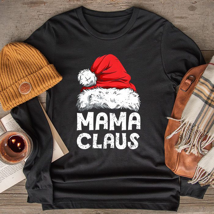 Mama-Claus-Shirt-Christmas-Lights-Pajama-Family-Matching-Longsleeve-Tee Mama Claus Shirt Christmas Lights Pajama Family Matching Longsleeve Tee