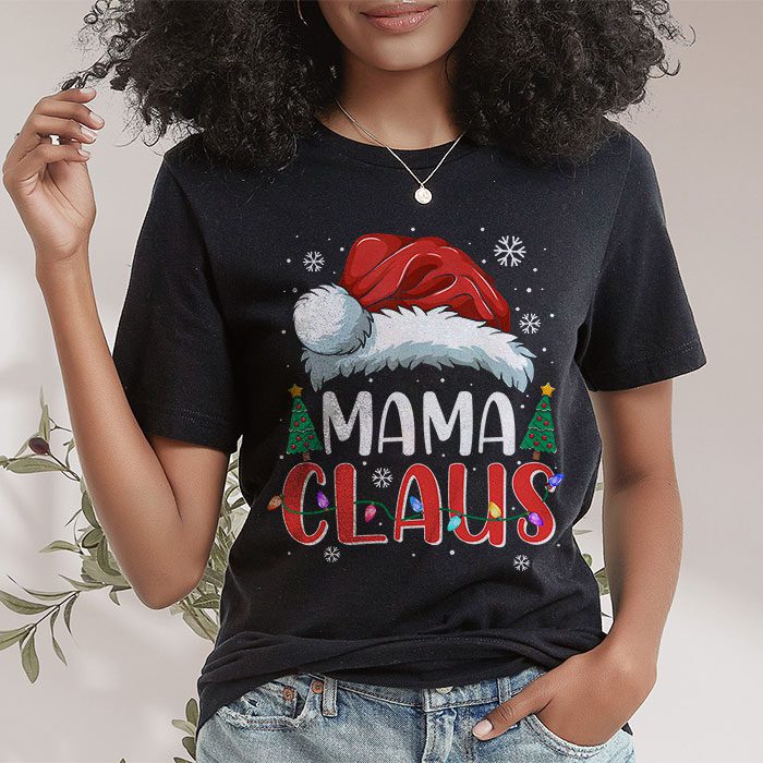 Mama-Claus-Shirt-Christmas-Lights-Pajama-Family-Matching-T-Shirt-1 Mama Claus Shirt Christmas Lights Pajama Family Matching T Shirt 1 3
