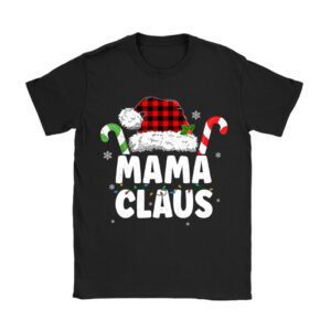 Mama Claus Shirt Christmas Lights Pajama Family Matching T-Shirt
