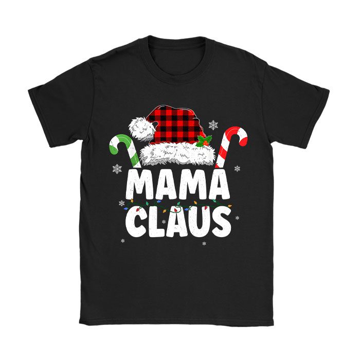 Mama-Claus-Shirt-Christmas-Lights-Pajama-Family-Matching-T-Shirt Mama Claus Shirt Christmas Lights Pajama Family Matching T-Shirt