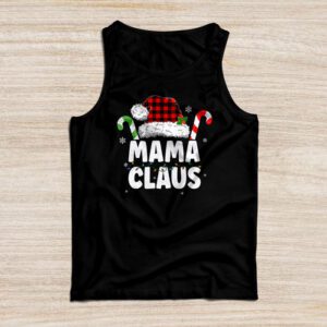 Mama Claus Shirt Christmas Lights Pajama Family Matching Tank Top