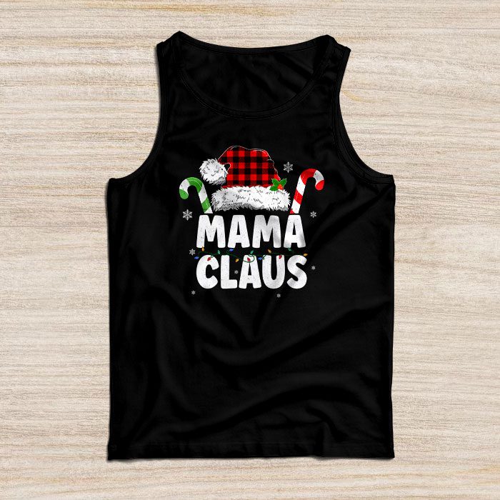 Mama-Claus-Shirt-Christmas-Lights-Pajama-Family-Matching-Tank-Top Mama Claus Shirt Christmas Lights Pajama Family Matching Tank Top