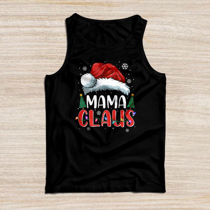 Mama-Claus-Shirt-Christmas-Lights-Pajama-Family-Matching-Tank-Top Mama Claus Shirt Christmas Lights Pajama Family Matching Tank Top