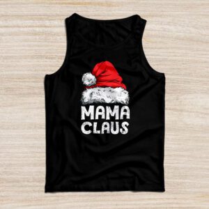 Mama Claus Shirt Christmas Lights Pajama Family Matching Tank Top