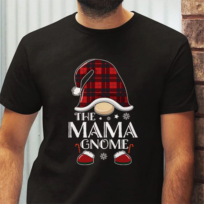 Mama-Gnome-Buffalo-Plaid-Matching-Family-Christmas-Pajama-T-Shirt-2 Mama Gnome Buffalo Plaid Matching Family Christmas Pajama T Shirt 2 2
