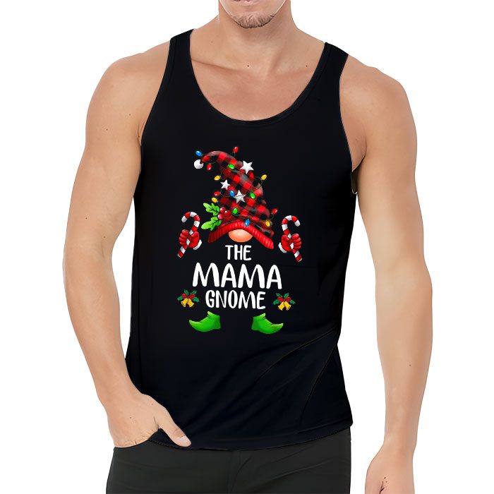 Mama-Gnome-Buffalo-Plaid-Matching-Family-Christmas-Pajama-Tank-Top-3 Mama Gnome Buffalo Plaid Matching Family Christmas Pajama Tank Top 3