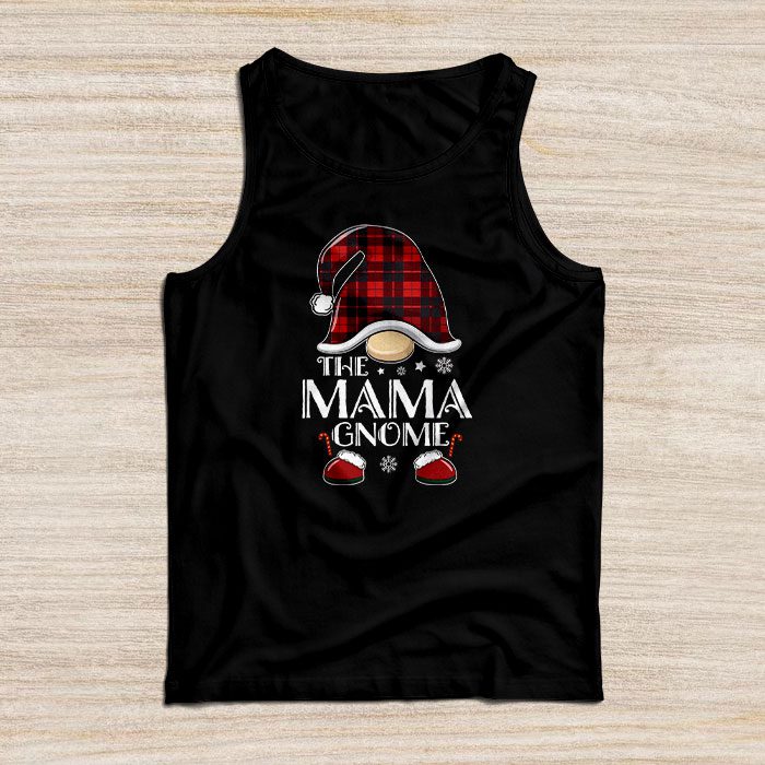 Mama Gnome Buffalo Plaid Matching Family Christmas Pajama Tank Top