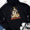 Meowy Catmas Cat Christmas Tree Xmas Girls Boys Funny Santa Hoodie