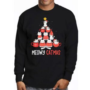 Meowy Catmas Cat Christmas Tree Xmas Girls Boys Funny Santa Longsleeve Tee 3 Meowy Catmas Cat Christmas Tree Xmas Girls Boys Funny Santa Longsleeve Tee 3 1