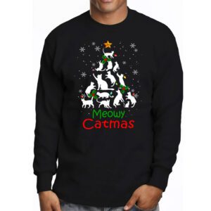 Meowy Catmas Cat Christmas Tree Xmas Girls Boys Funny Santa Longsleeve Tee 3 Meowy Catmas Cat Christmas Tree Xmas Girls Boys Funny Santa Longsleeve Tee 3