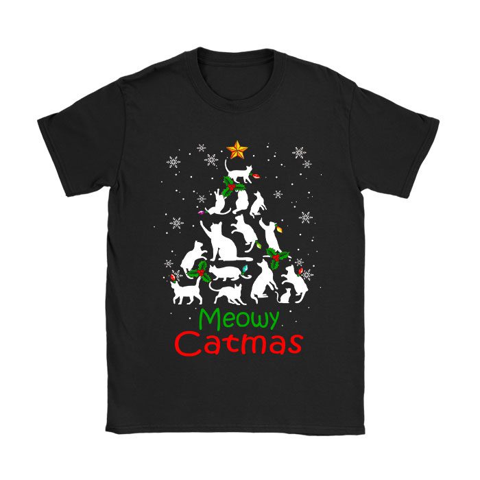 Meowy-Catmas-Cat-Christmas-Tree-Xmas-Girls-Boys-Funny-Santa-T-Shirt Meowy Catmas Cat Christmas Tree Xmas Girls Boys Funny Santa T-Shirt