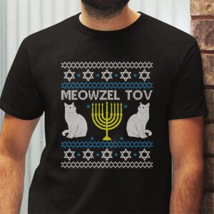 Meowzel Tov Funny Chanukah Hanukkah Ugly Sweater T Shirt 2 1