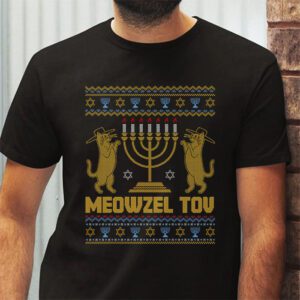 Meowzel Tov Funny Chanukah Hanukkah Ugly Sweater T Shirt 2 2