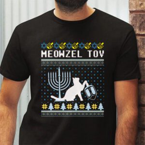 Meowzel Tov Funny Chanukah Hanukkah Ugly Sweater T Shirt 2 3