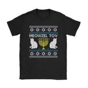 Meowzel Tov Funny Chanukah Hanukkah Ugly Sweater T-Shirt