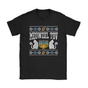 Meowzel Tov Funny Chanukah Hanukkah Ugly Sweater T-Shirt