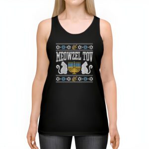 Meowzel Tov Funny Chanukah Hanukkah Ugly Sweater Tank Top 2