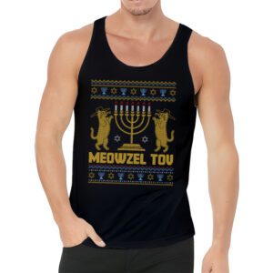 Meowzel Tov Funny Chanukah Hanukkah Ugly Sweater Tank Top 3 2