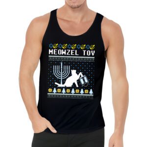 Meowzel Tov Funny Chanukah Hanukkah Ugly Sweater Tank Top 3 3