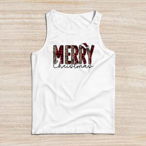 Merry Christmas Buffalo Plaid Red Santa Hat Xmas Pajamas Tank Top