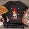 Merry Christmas Gnome Family Christmas Shirts for Women Men Longsleeve Tee