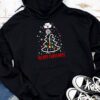 Merry Christmas Nurse Xmas Scrub Top Women Stethoscope Hoodie