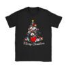 Merry Christmas Nurse Xmas Scrub Top Women Stethoscope T-Shirt