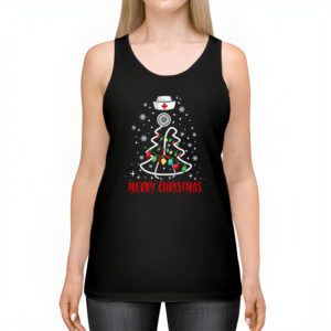 Merry Christmas Nurse Xmas Scrub Top Women Stethoscope Tank Top 2 3