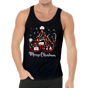 Merry Christmas Nurse Xmas Scrub Top Women Stethoscope Tank Top 3 1