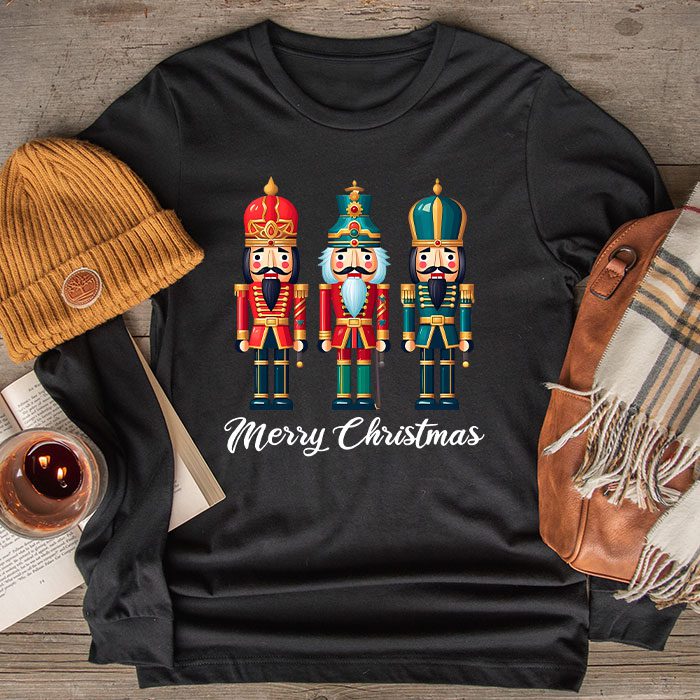 Merry-Christmas-Nutcracker-Ballet-Festive-Longsleeve-Tee Merry Christmas - Nutcracker Ballet Festive Longsleeve Tee