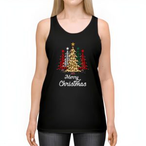 Merry Christmas Tree Xmas Buffalo Plaid Red White Green Tank Top 2 3