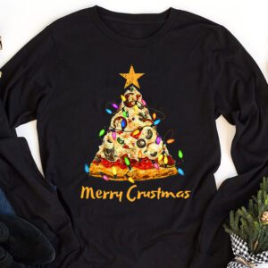 Merry Crustmas Pizza Christmas Tree Xmas Gifts Kids Men Longsleeve Tee 1 4