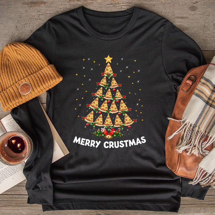 Merry-Crustmas-Pizza-Christmas-Tree-Xmas-Gifts-Kids-Men-Longsleeve-Tee Merry Crustmas Pizza Christmas Tree Xmas Gifts Kids Men Longsleeve Tee