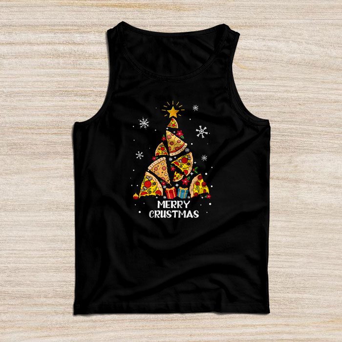 Merry Crustmas Pizza Christmas Tree Xmas Gifts Kids Men Tank Top
