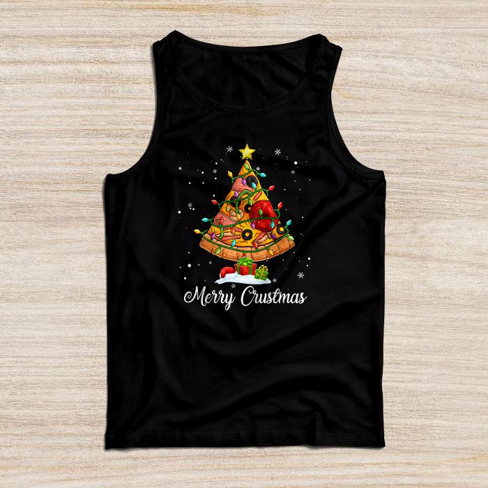 Merry Crustmas Pizza Christmas Tree Xmas Gifts Kids Men Tank Top
