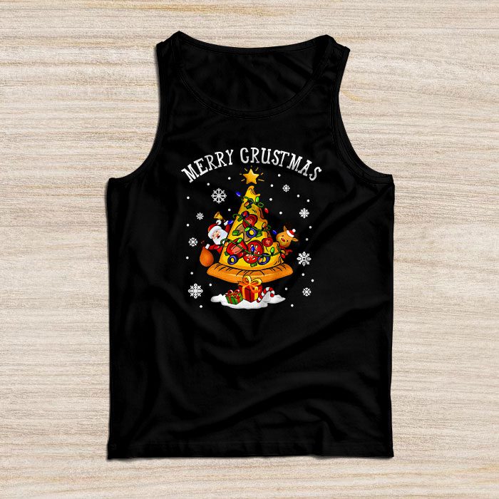 Merry Crustmas Pizza Christmas Tree Xmas Gifts Kids Men Tank Top