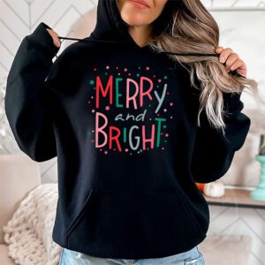 Merry and Bright Christmas Women Girls Kids Toddlers Cute Hoodie 1 2