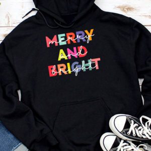 Merry and Bright Christmas Women Girls Kids Toddlers Cute Hoodie