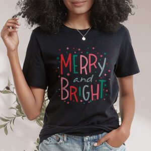 Merry and Bright Christmas Women Girls Kids Toddlers Cute T Shirt 1 2