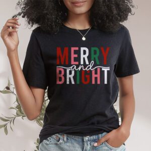 Merry and Bright Christmas Women Girls Kids Toddlers Cute T Shirt 1 3